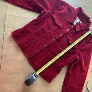 A.M.I corduroy maroon jacket medium